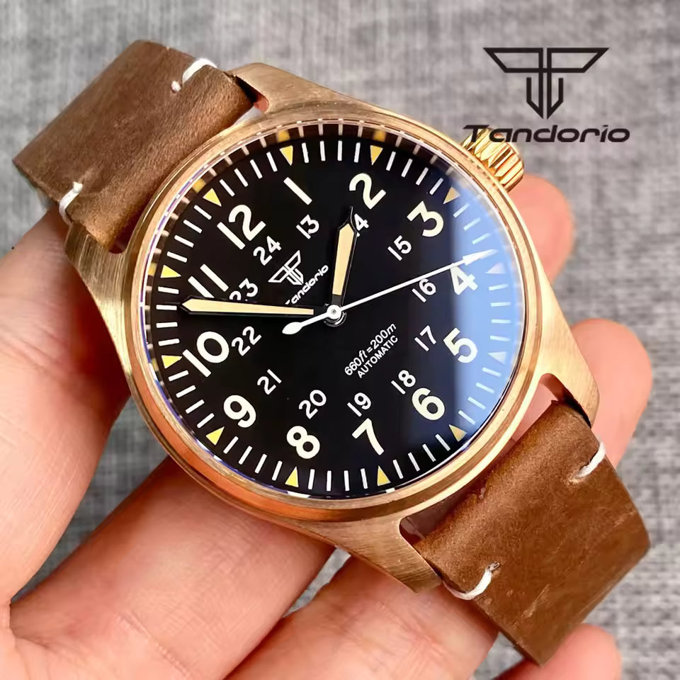 TANDORIO Pilot Automatic Watch | 200M Field Performance in Sapphire Steel