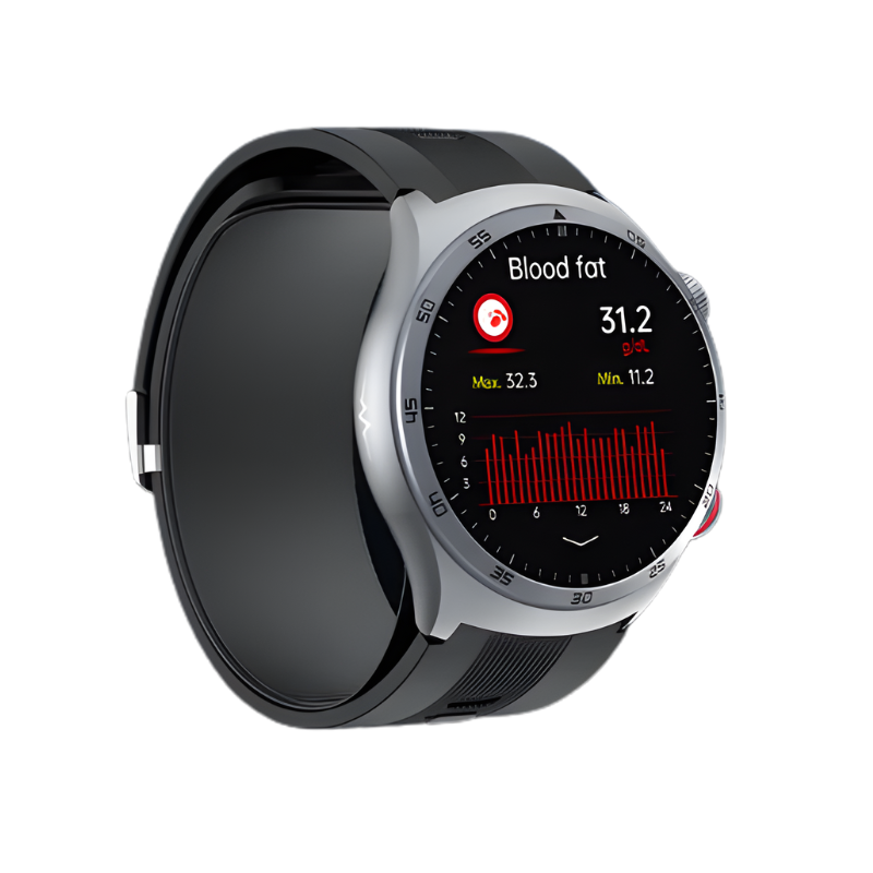 Men’s Health Smartwatch with Airbag Blood Pressure ECG Tracker Sapphire Glass NFC Calls