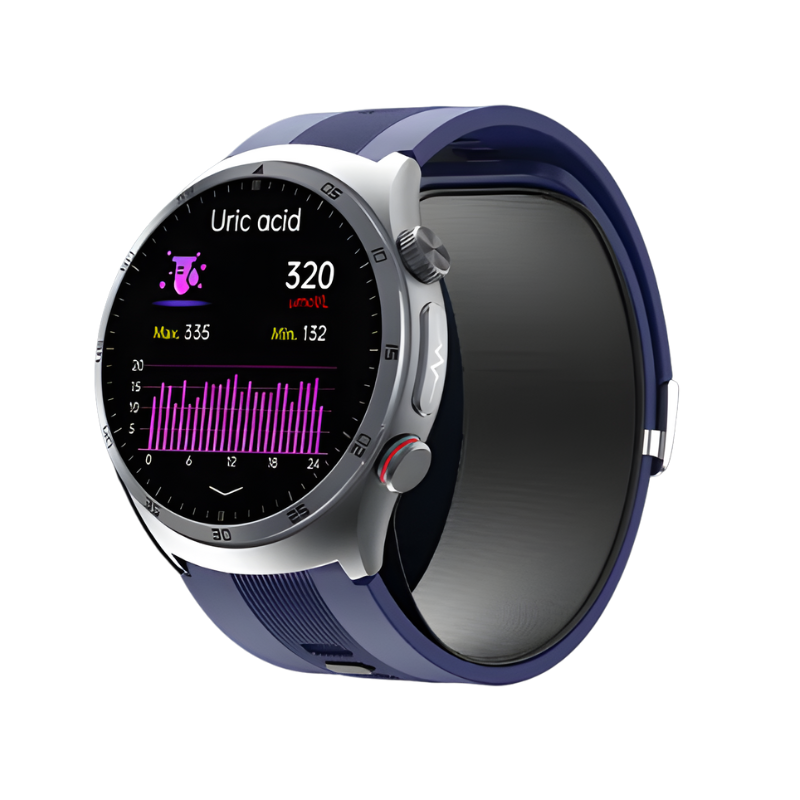 Men’s Health Smartwatch with Airbag Blood Pressure ECG Tracker Sapphire Glass NFC Calls