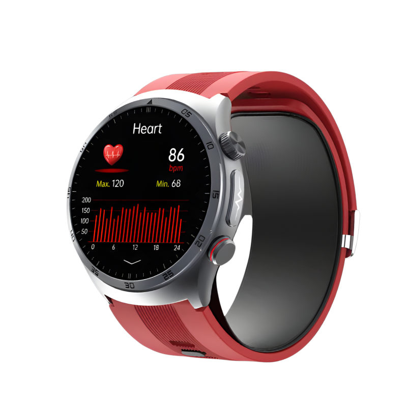 Men’s Health Smartwatch with Airbag Blood Pressure ECG Tracker Sapphire Glass NFC Calls