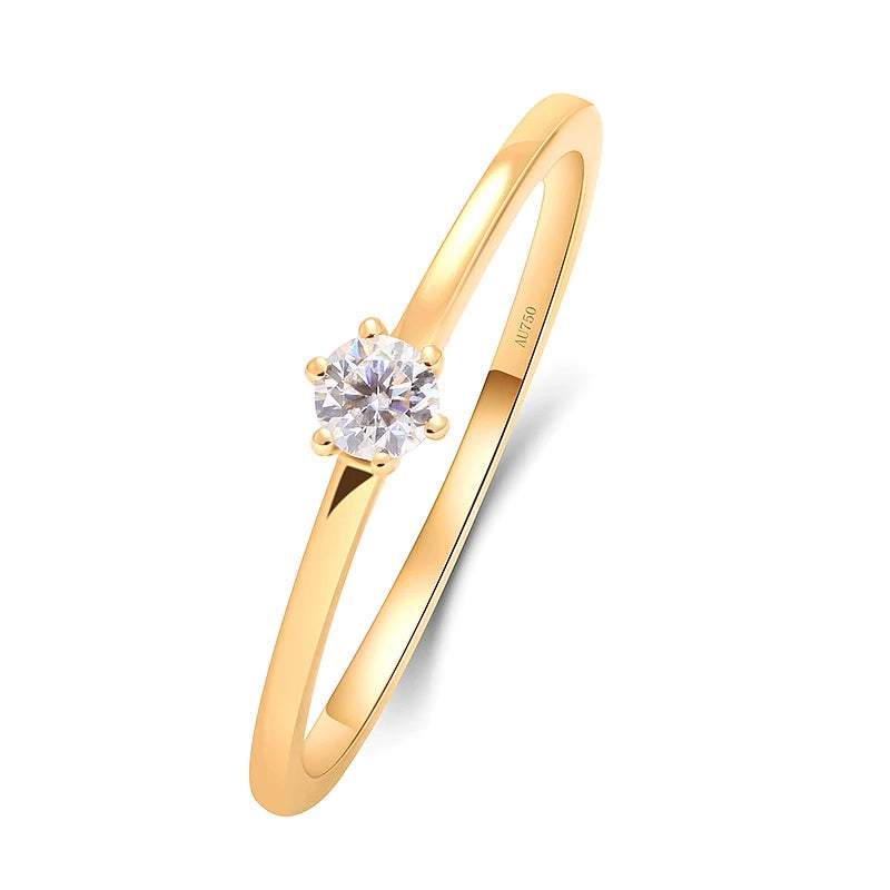 10K Yellow Gold / 0.1ct Real Diamond / 4 – | RoyElite