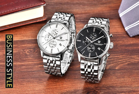PAGANI DESIGN Men's Fashion Casual Brand Watch Waterproof 30m Luxury Leather Sports Quartz Chronograph VK67 Relogio Masculino - RoyElite