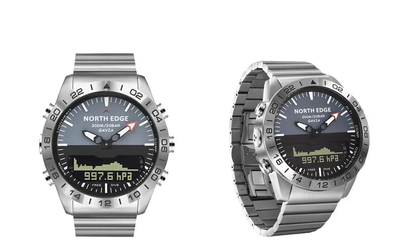 Men’s Luxury Military Dive Smartwatch with Compass Altimeter Barometer Waterproof Steel Design