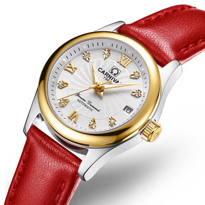 Women Luxury Automatic Watch Stainless Steel 26mm Sapphire Crystal Calendar Water Resistance