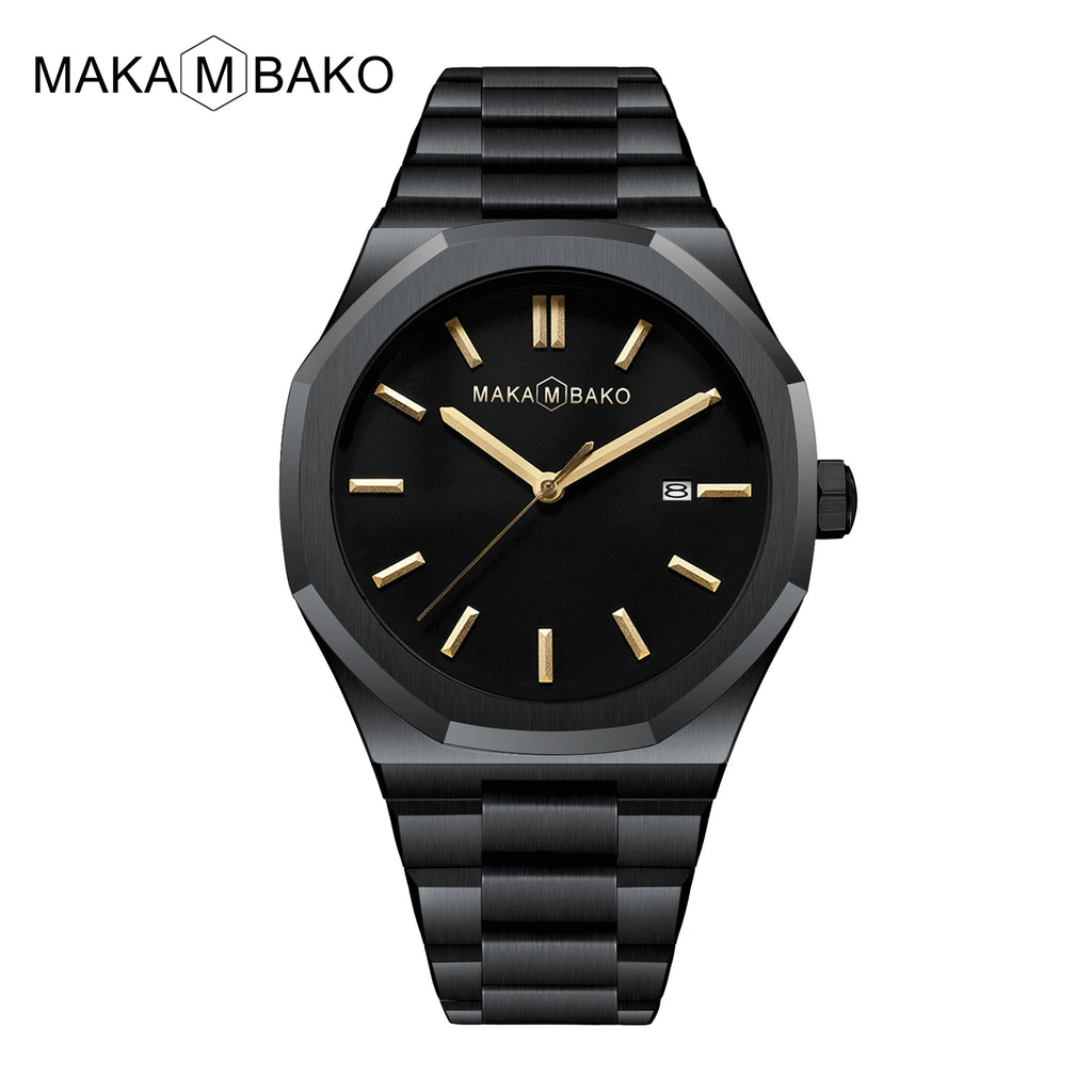 Original Top Brand Stainless Steel Men Wristwatch Classic Business Waterproof Man Black Clock Japan Movement Quartz Mens Watches - RoyElite