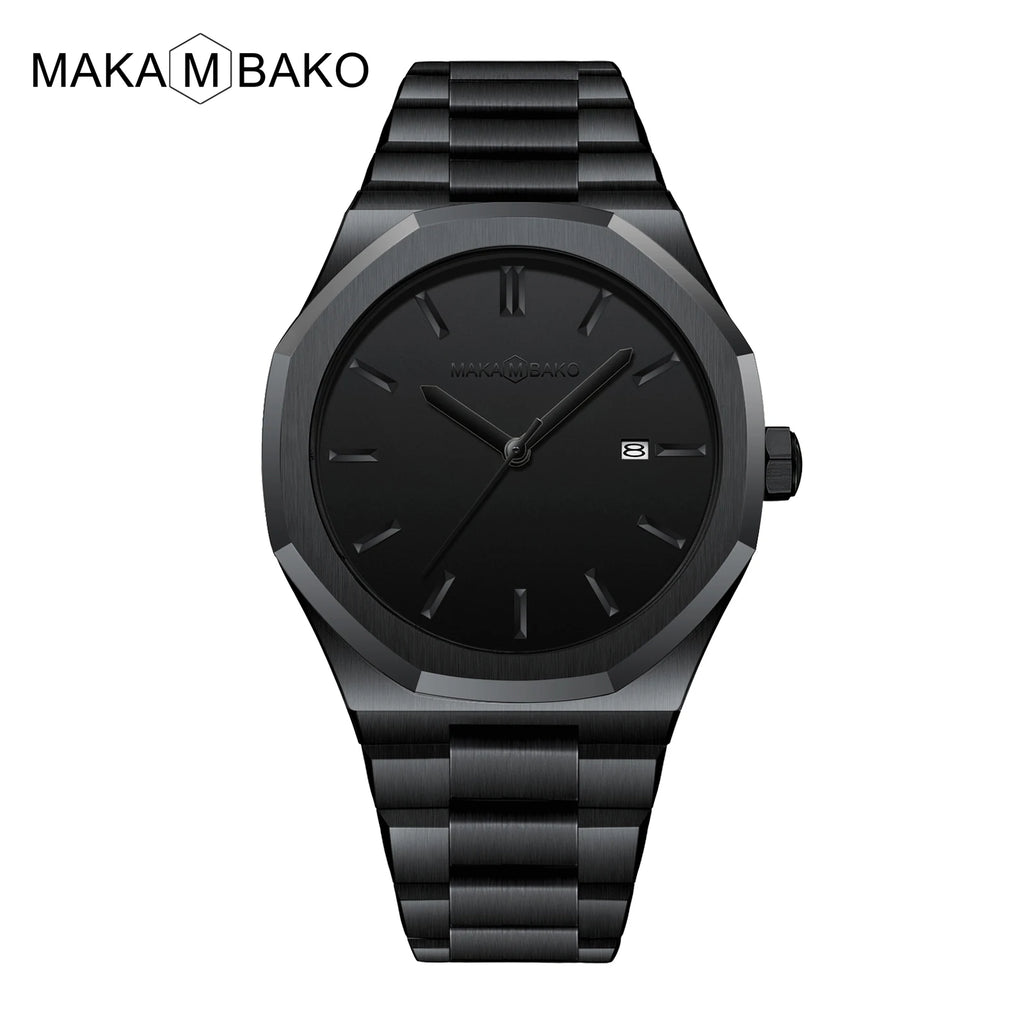 Original Top Brand Stainless Steel Men Wristwatch Classic Business Waterproof Man Black Clock Japan Movement Quartz Mens Watches - RoyElite