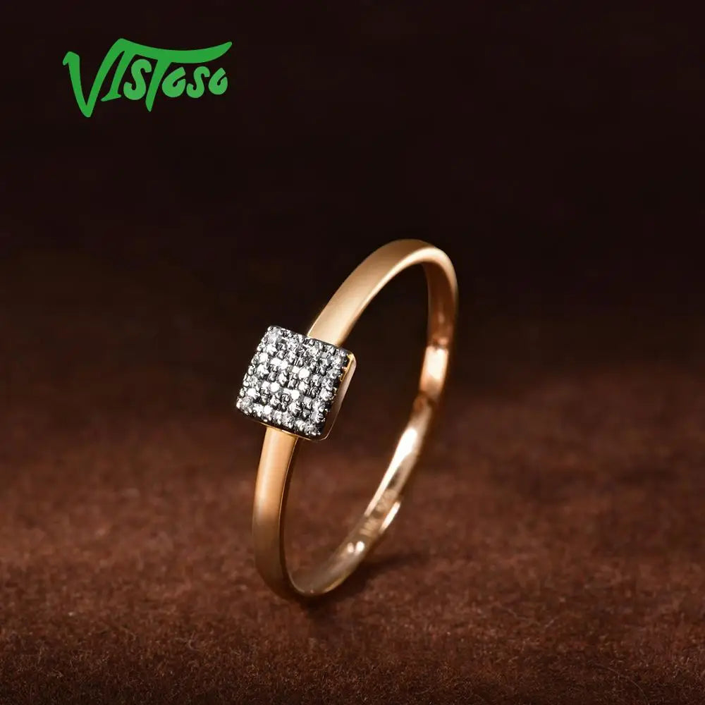 VISTOSO 14K Rose Gold Diamond Jewelry Set – Earrings, Ring & Pendant