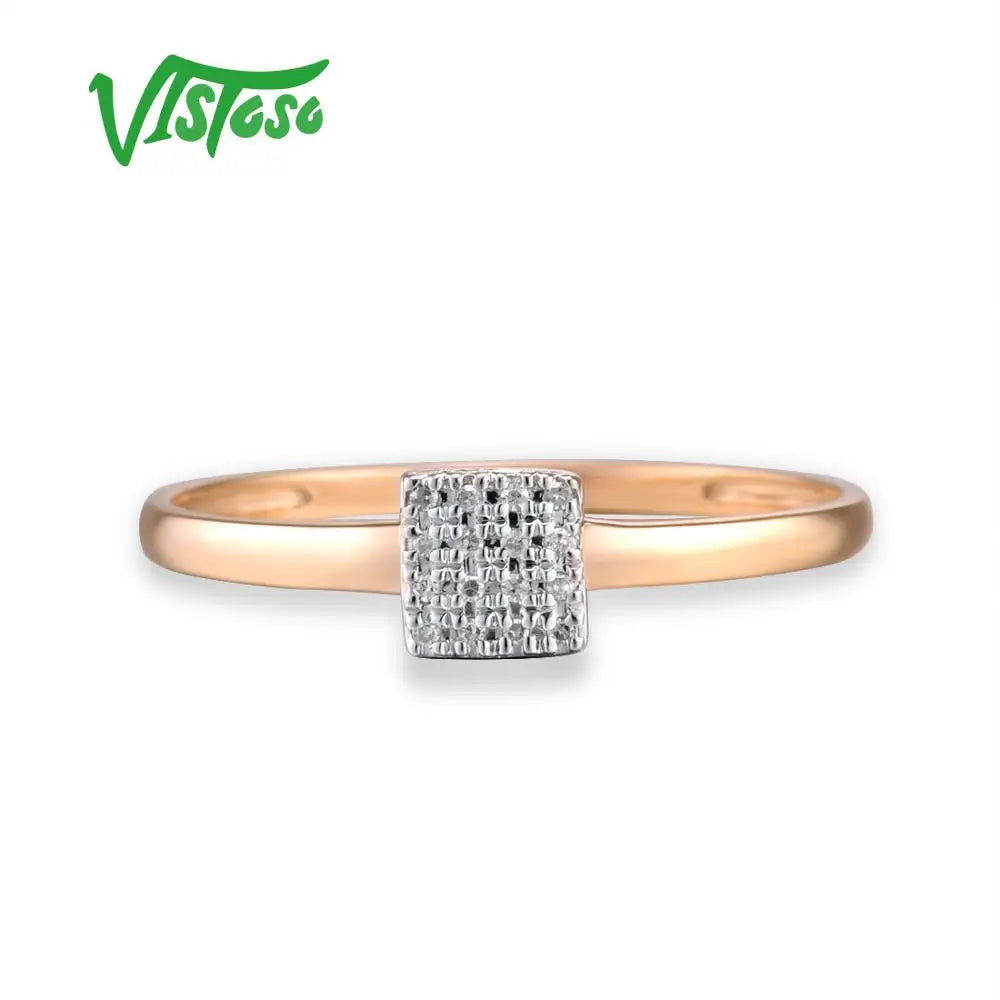 VISTOSO 14K Rose Gold Diamond Jewelry Set – Earrings, Ring & Pendant