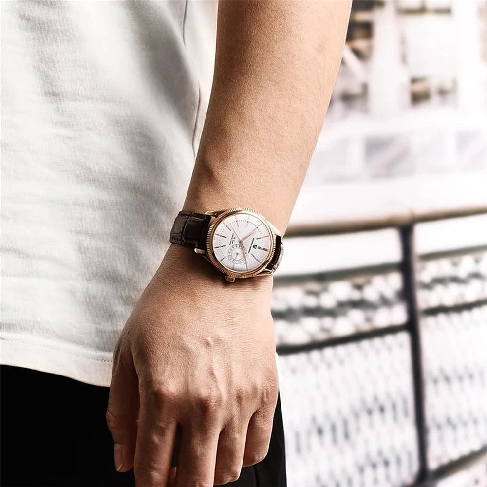Sobrio dress watch worn on the wrist