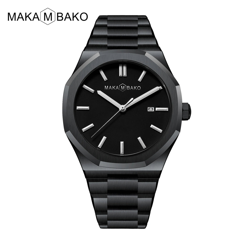 Original Top Brand Stainless Steel Men Wristwatch Classic Business Waterproof Man Black Clock Japan Movement Quartz Mens Watches - RoyElite