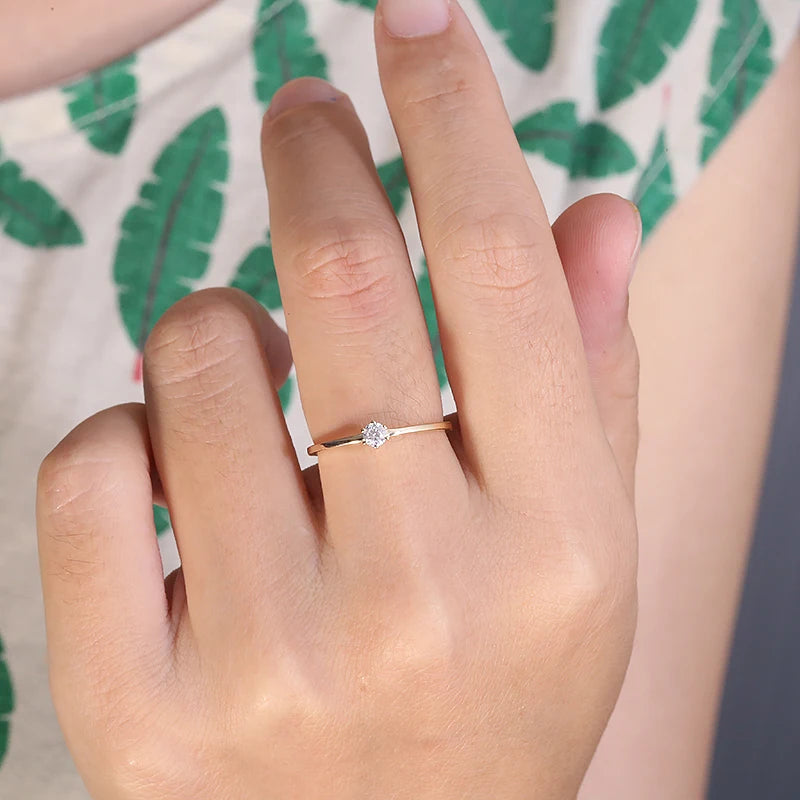 10K Yellow Gold / 0.1ct Real Diamond / 4 – | RoyElite