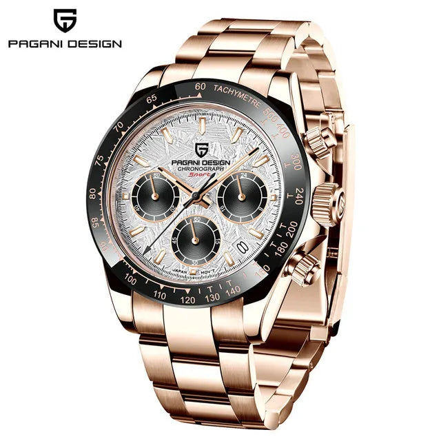 40mm New V2 PAGANI DESIGN Men's Quartz Watches Sapphire Retro Chronograph Stainless Steel Waterproof Watch Men Relogio Masculino