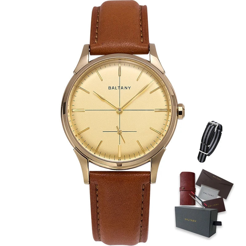 Reloj mecánico Baltany de 38,5 mm con pequeño segundero — fotografía 9