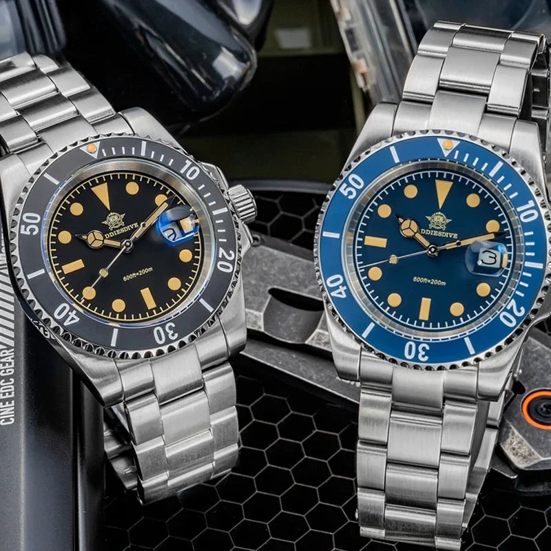 Men’s 41MM Oceanmaster Watch Stainless Steel Diver Automatic Analog Date 200M Water Resistant