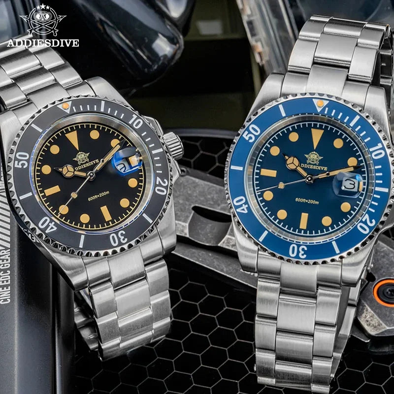 Luxury Dive Watch – Stainless Steel, Super Luminous