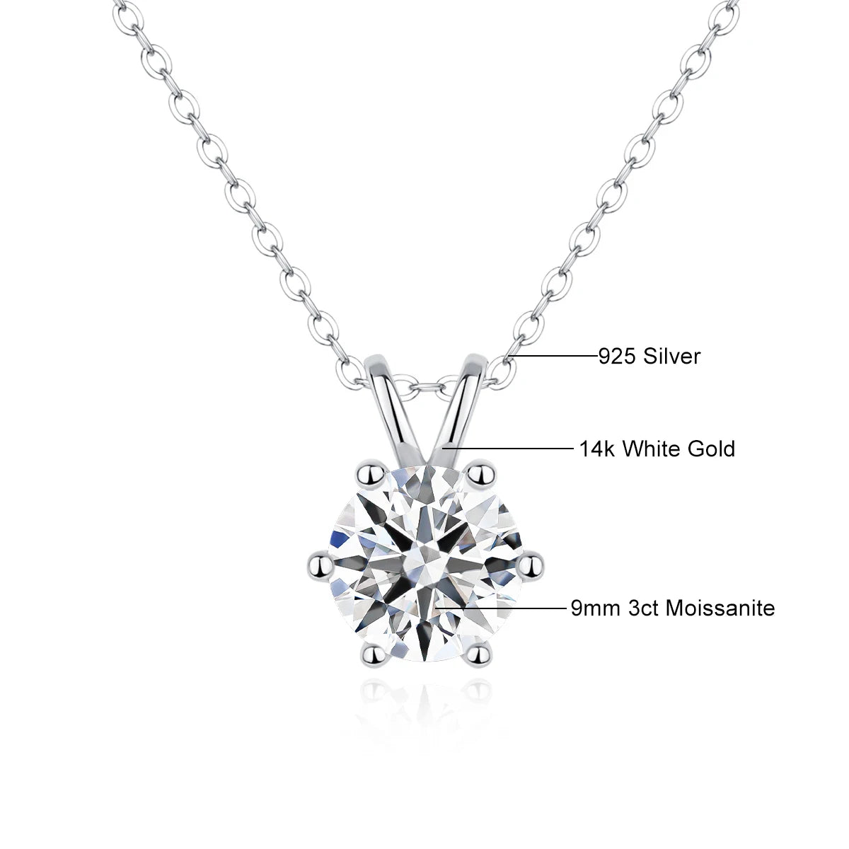 3ct White Gold – | RoyElite