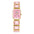 Gema watch, pink colourway, front view