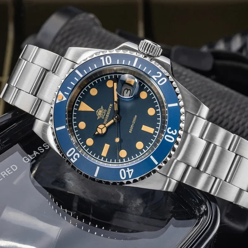 Men’s 41MM Oceanmaster Watch Stainless Steel Diver Automatic Analog Date 200M Water Resistant