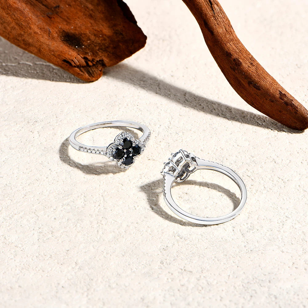 Women’s Moissanite Sterling Silver Classic Round Engagement Wedding Ring Elegant Bridal Jewelry