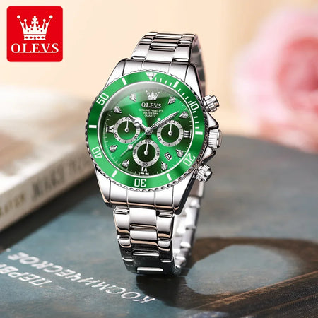 OLEVS 5632 Women's Elegant Luxury Quartz Watch Zircon Scale Waterproof Luminous Hands Date Function And Automatic Date Feature - RoyElite