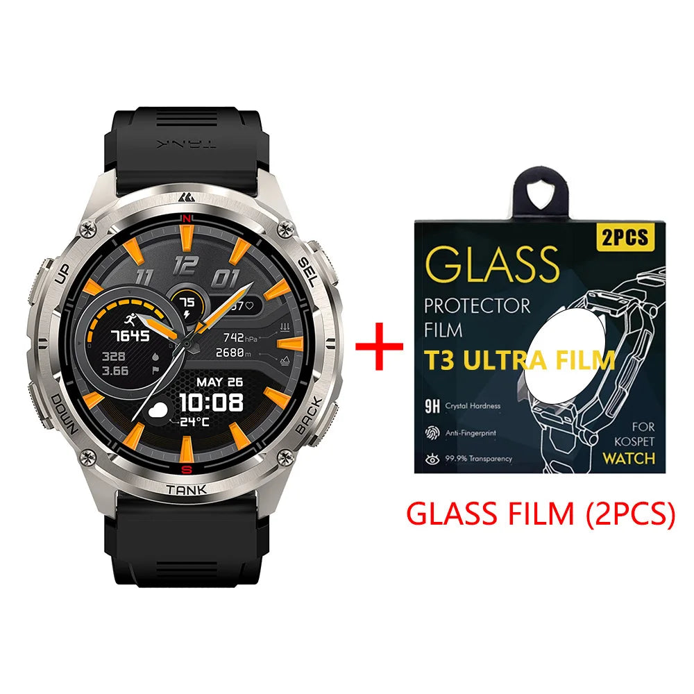 Men’s GPS Smartwatch with Compass Altimeter Barometer AMOLED Display and Bluetooth Call