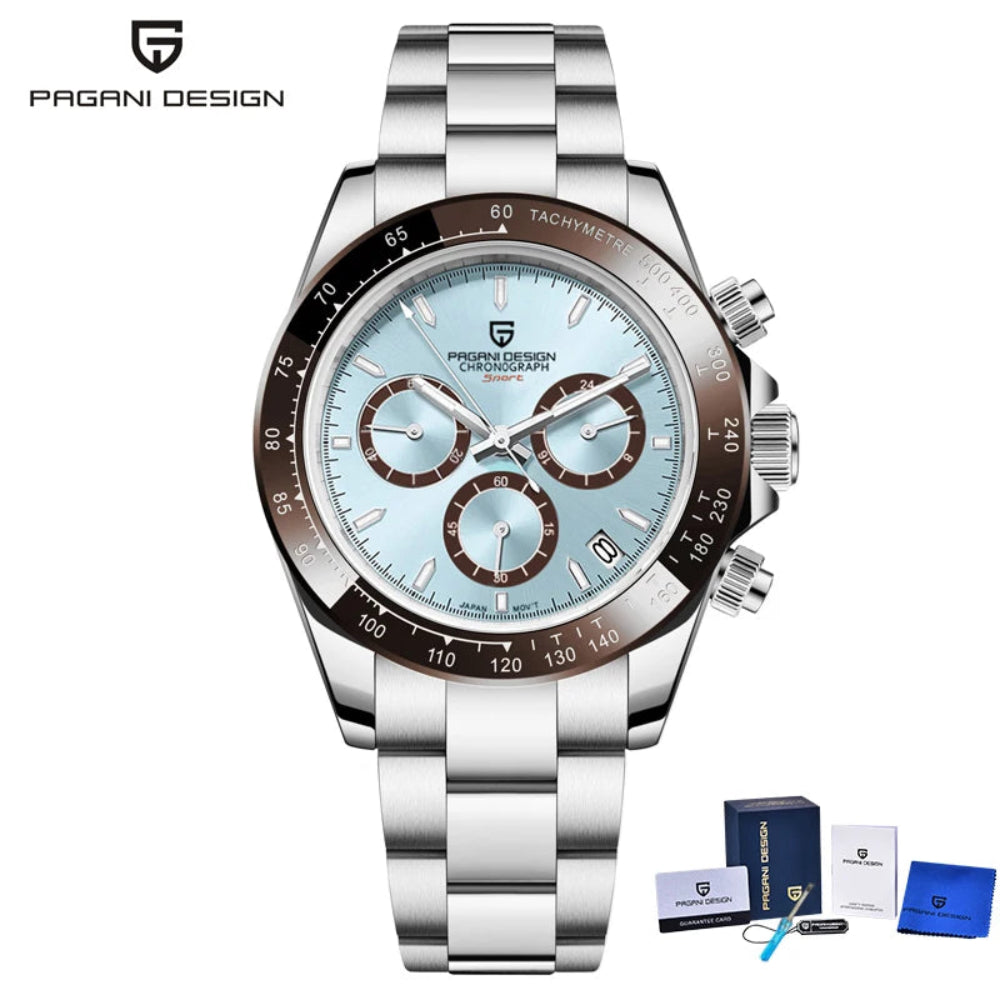 Quartz Chronograph Watch | Timeless Precision in Sapphire Steel by PAGANI - RoyElite