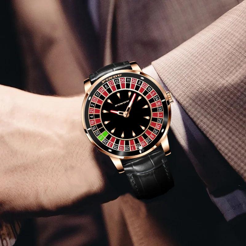 PINDU Automatic Roulette Watch – Luminous Hands