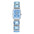 Gema watch, blue and silver colourway, front view