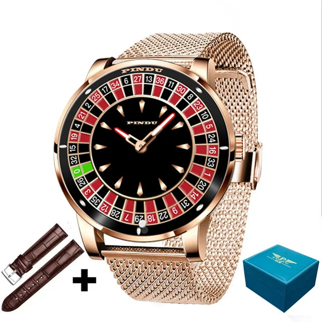 PINDU Automatic Roulette Watch – Luminous Hands