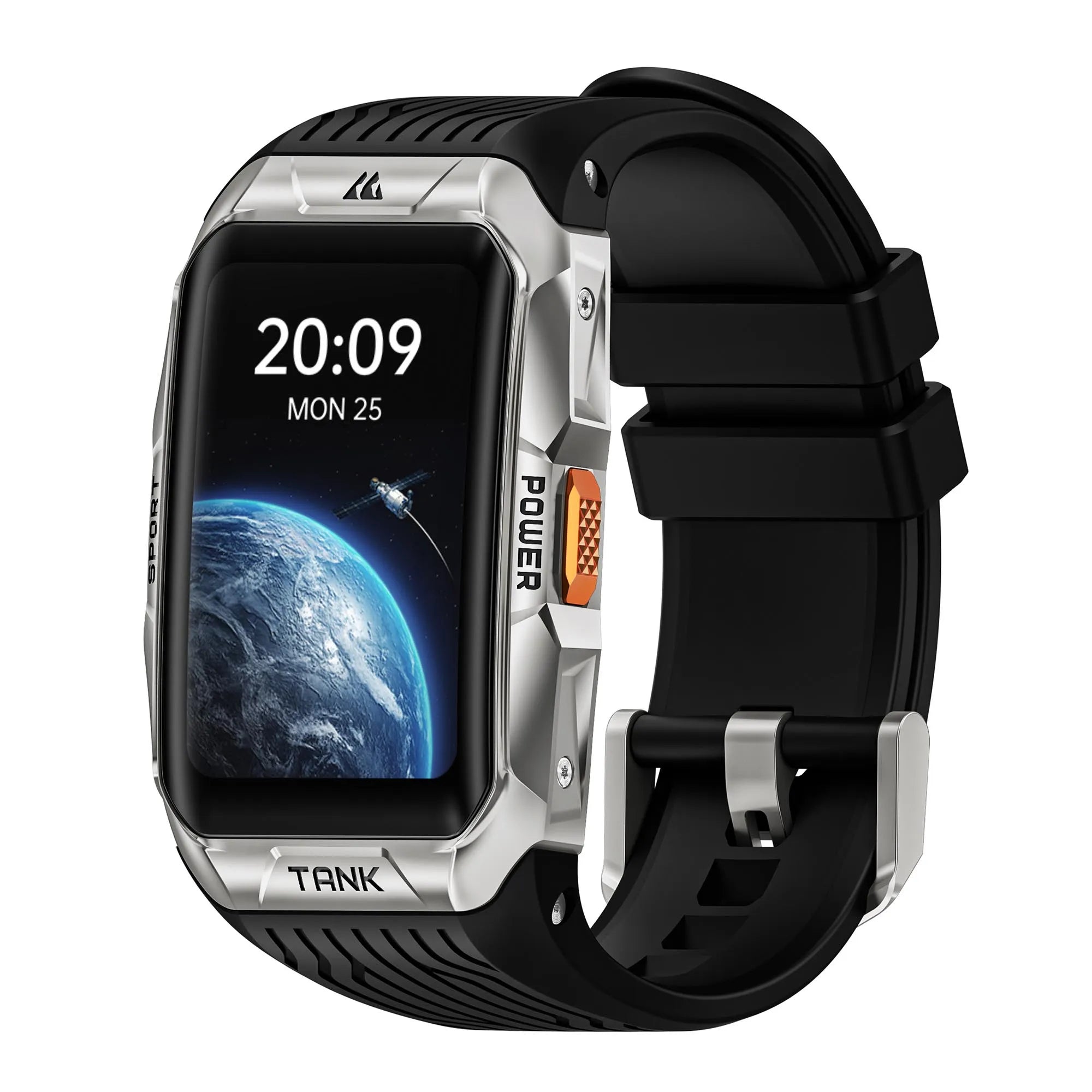 Men’s GPS Smartwatch with 3D Curved Screen Compass Altimeter and Stainless Steel Body