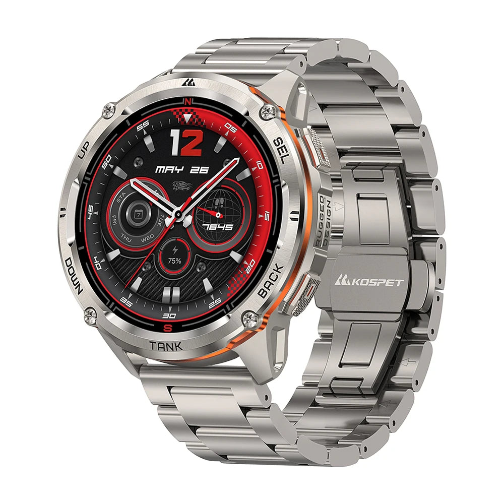 Men’s GPS Smartwatch with Compass Altimeter Barometer AMOLED Display and Bluetooth Call