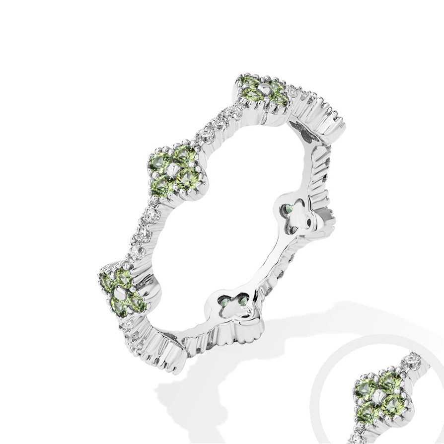 Women’s Moissanite Eternity Ring 925 Sterling Silver Gold Plated Wedding Engagement Band