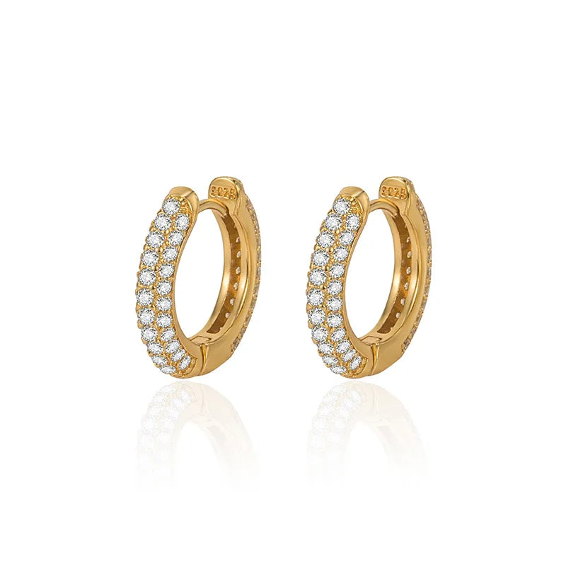 DIWENFU 1 Carat Diamond Stud Earrings – 18K Yellow Gold Setting