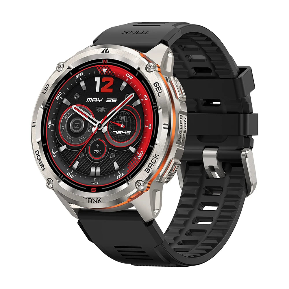 Men’s GPS Smartwatch with Compass Altimeter Barometer AMOLED Display and Bluetooth Call