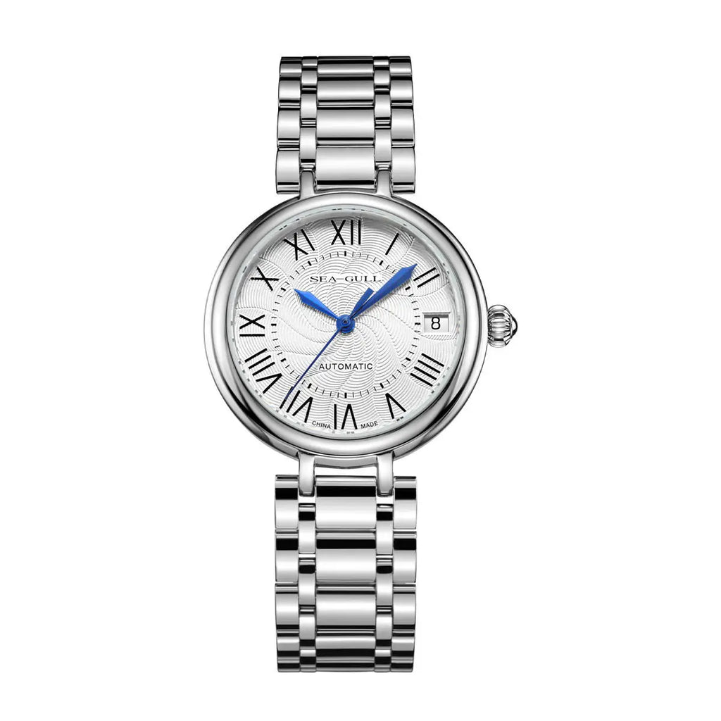 SEAGULL Ultra-Thin Automatic Mechanical Watch for Women – Roman Dial, Sapphire Glass, Holiday-Inspired Design