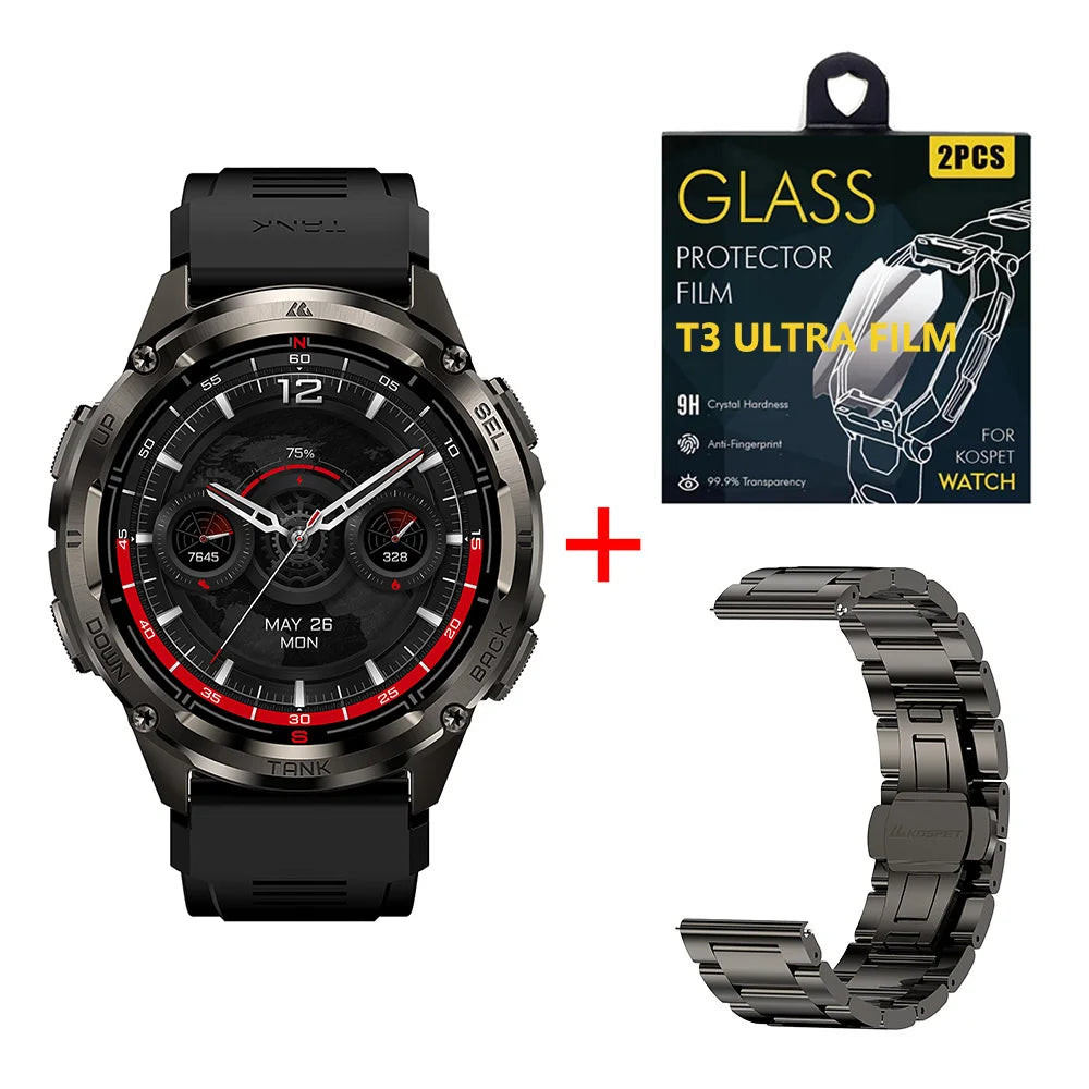 Men’s GPS Smartwatch with Compass Altimeter Barometer AMOLED Display and Bluetooth Call