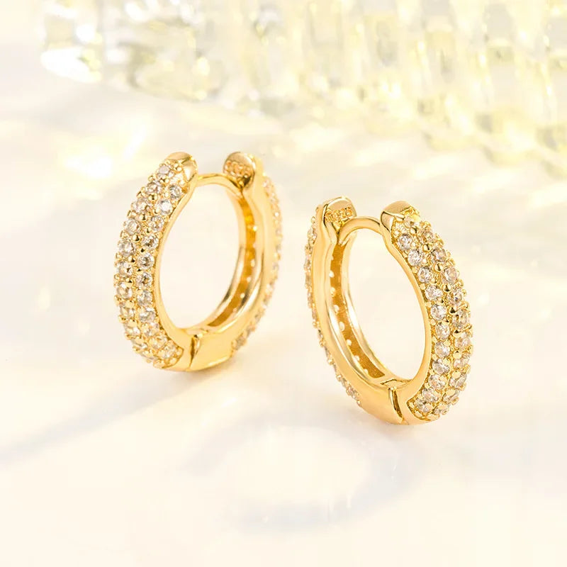 DIWENFU 1 Carat Diamond Stud Earrings – 18K Yellow Gold Setting