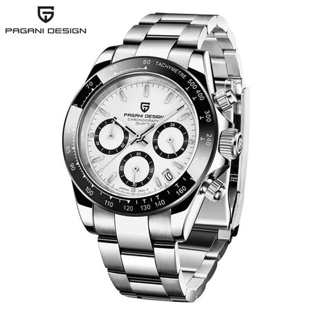 40mm New V2 PAGANI DESIGN Men's Quartz Watches Sapphire Retro Chronograph Stainless Steel Waterproof Watch Men Relogio Masculino - RoyElite
