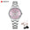 CURREN Set de Reloj de Moda para Mujer con Pulsera, Anillo y Pendientes de Cristal