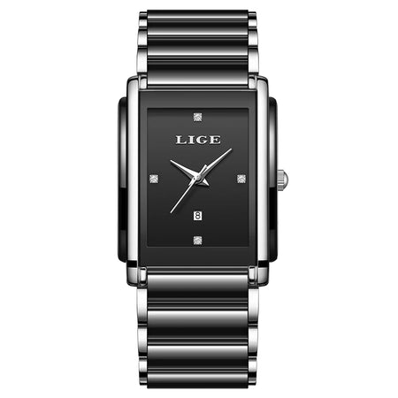 LIGE Fashion Elegant Watch for Women Japanese Movement Ceramics Strap Luxury Ladies Bracelet Quartz Watches Gifts Reloj Mujer - RoyElite