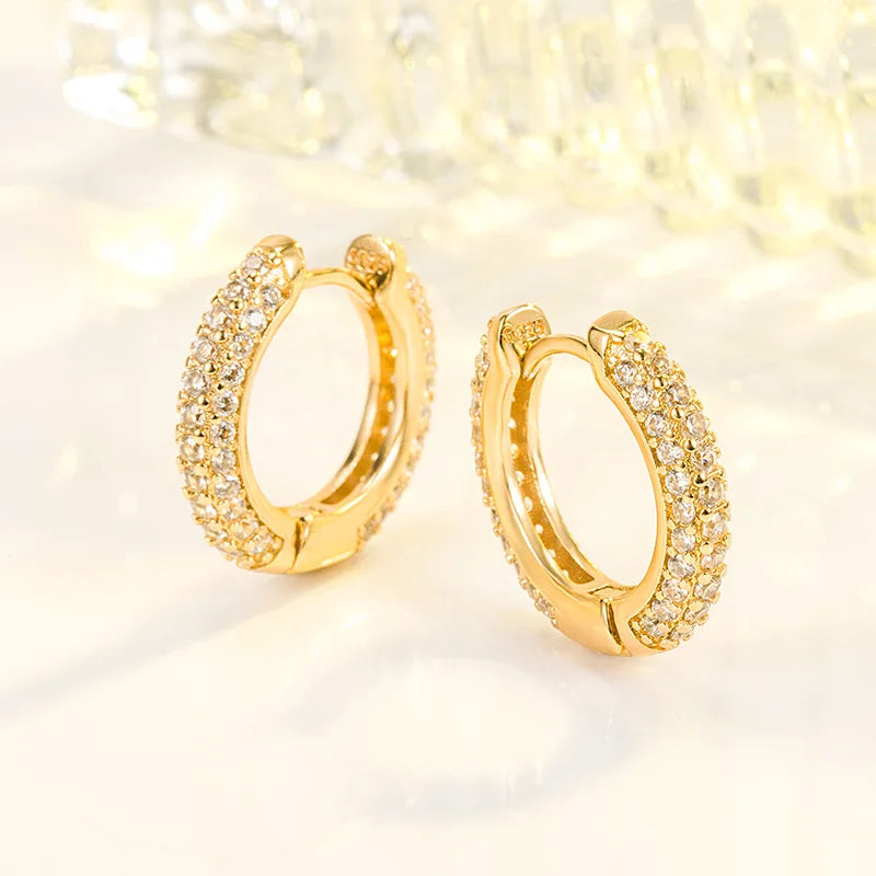 DIWENFU 1 Carat Diamond Stud Earrings – 18K Yellow Gold Setting