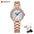 CURREN Set de Reloj de Moda para Mujer con Pulsera, Anillo y Pendientes de Cristal