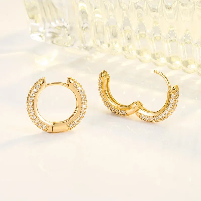 DIWENFU 1 Carat Diamond Stud Earrings – 18K Yellow Gold Setting