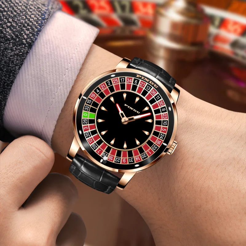 PINDU Automatic Roulette Watch – Luminous Hands