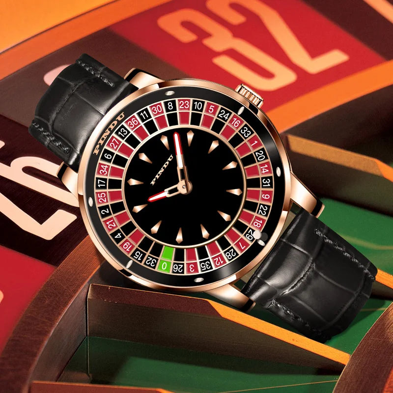 PINDU Automatic Roulette Watch – Luminous Hands