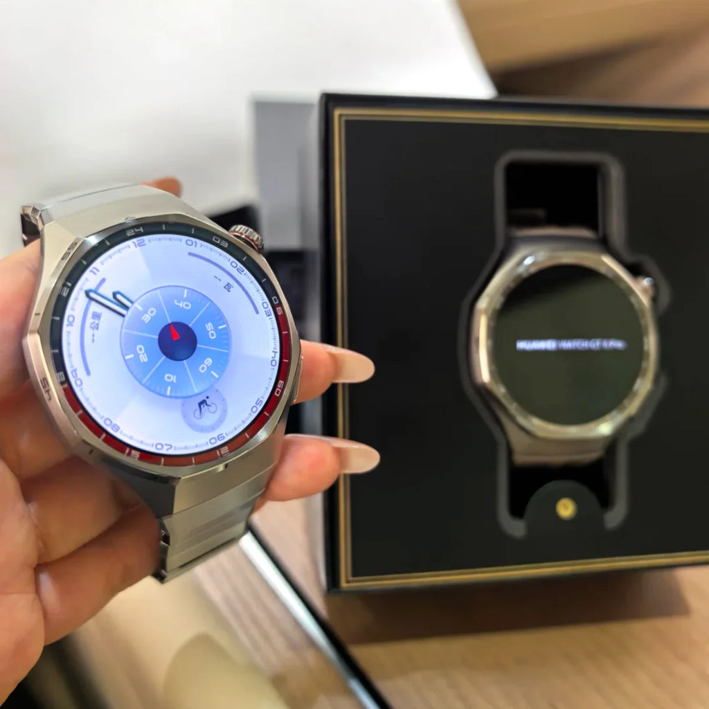 Men’s Titanium Smartwatch with AMOLED Display ECG Blood Oxygen GPS and Waterproof Design