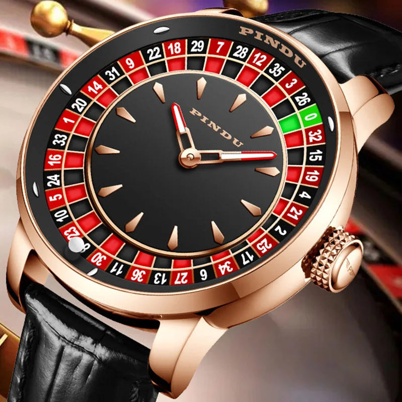 PINDU Automatic Roulette Watch – Luminous Hands