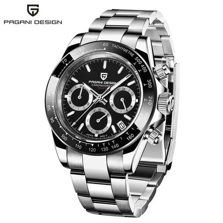 40mm New V2 PAGANI DESIGN Men's Quartz Watches Sapphire Retro Chronograph Stainless Steel Waterproof Watch Men Relogio Masculino - RoyElite