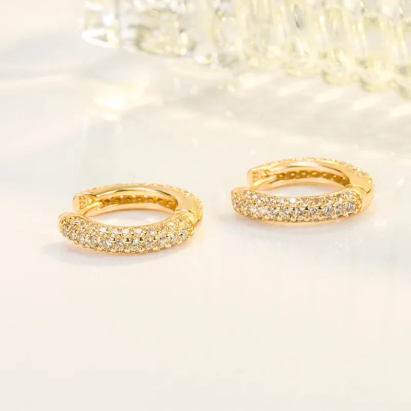 DIWENFU 1 Carat Diamond Stud Earrings – 18K Yellow Gold Setting