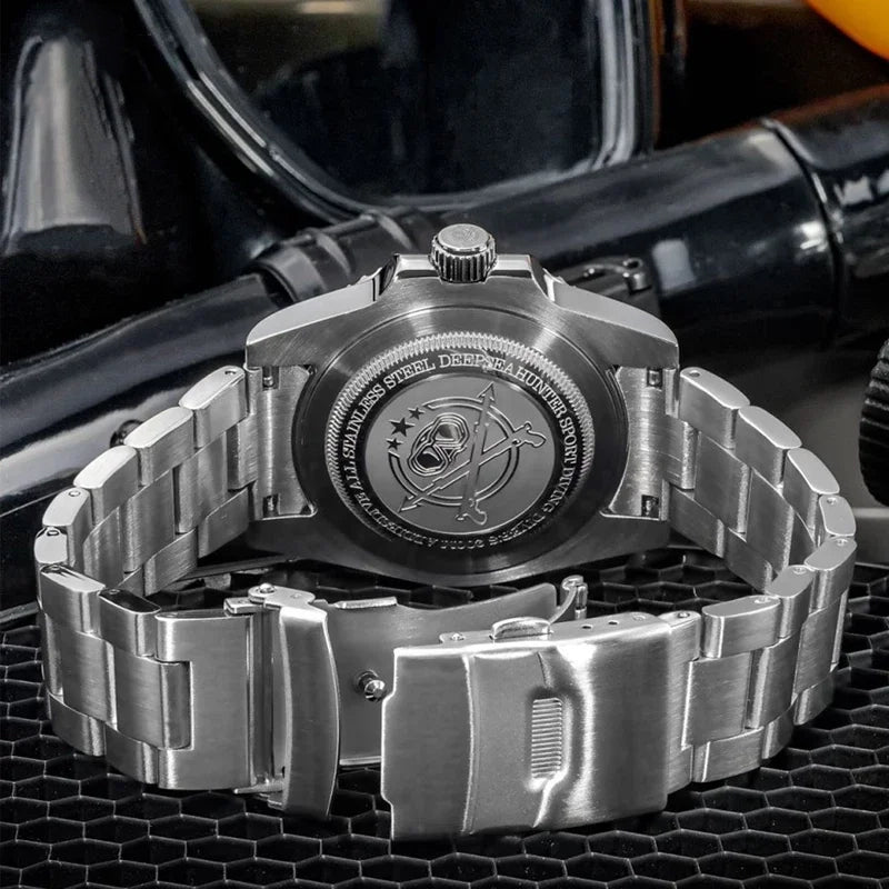 Men’s 41MM Oceanmaster Watch Stainless Steel Diver Automatic Analog Date 200M Water Resistant